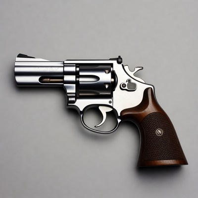 Silver Smith & Wesson Revolver