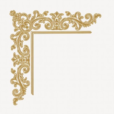 Gold Ornate Corner Border Design