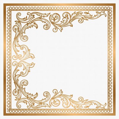 Ornate Gold Floral Frame