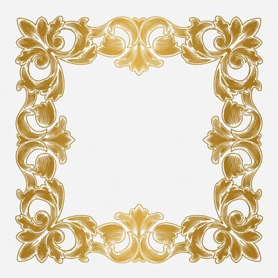 Ornate Gold Floral Frame