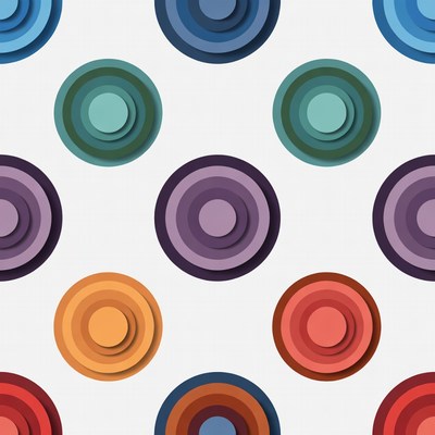 Colorful Layered Circles Pattern