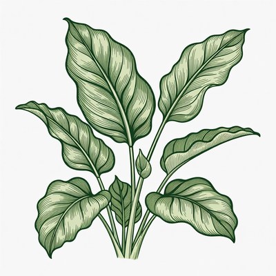 Green Potted Plant Illustration