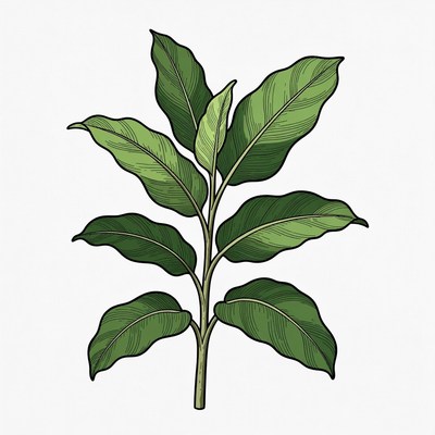 Green Leaf Plant Illustration