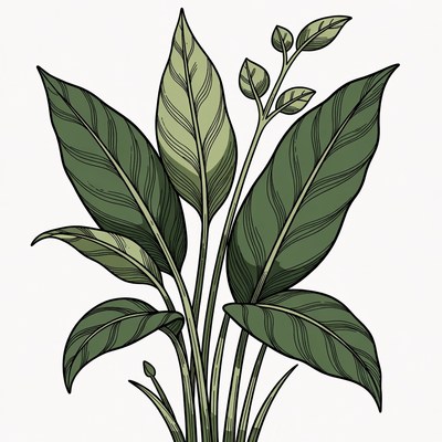 Green Leaf Plant Illustration