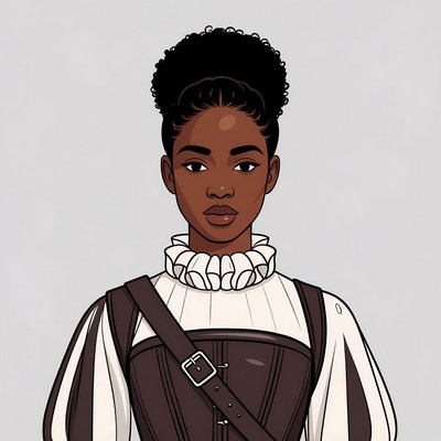 African-American woman in Renaissance corset
