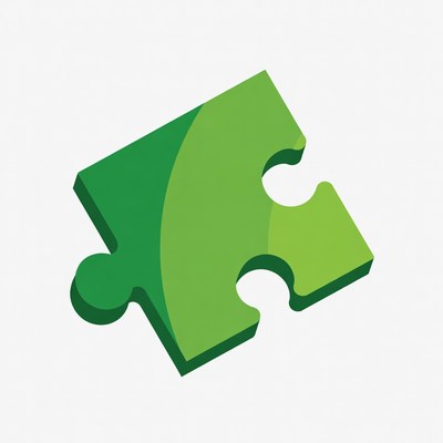 Green puzzle piece illustration