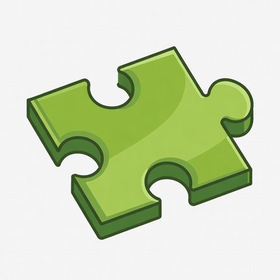 Green Jigsaw Puzzle Piece