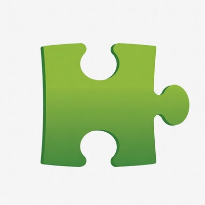 Green puzzle piece illustration