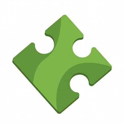 Green puzzle piece illustration