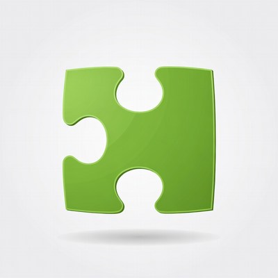 Green Jigsaw Puzzle Piece