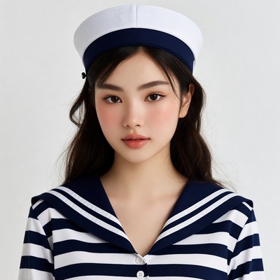 Asian woman in sailor uniform