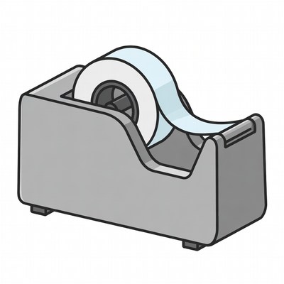 Tape Dispenser with Clear Tape