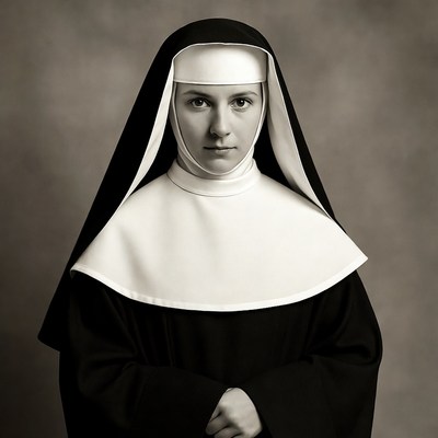 Nun with arms crossed