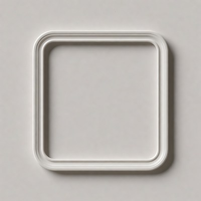 White Square Frame Isolated