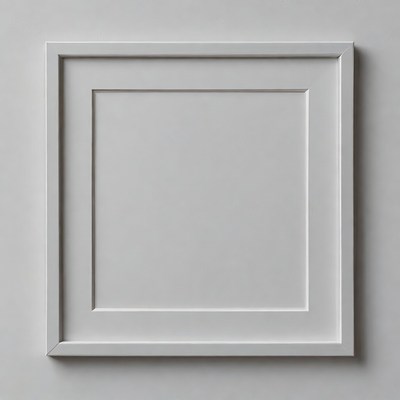 Empty White Picture Frame