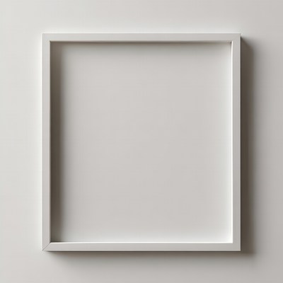 Empty White Picture Frame