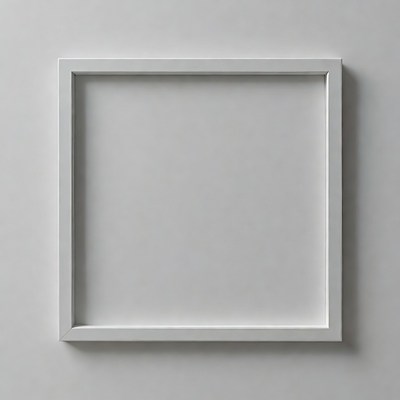 Empty White Picture Frame
