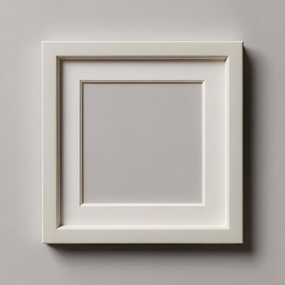 Empty White Picture Frame