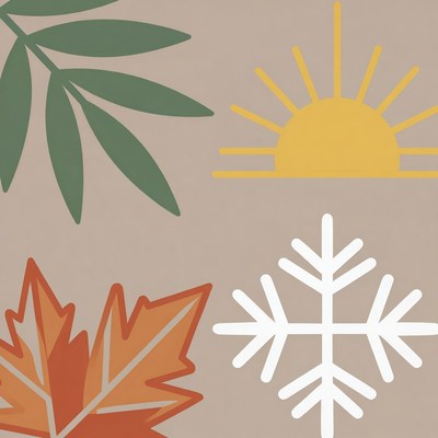 Four Seasons Clipart Icons