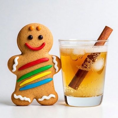 Gingerbread Man with Cinnamon Hot Toddy