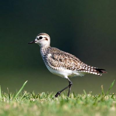 Killdeer bird walking on grass