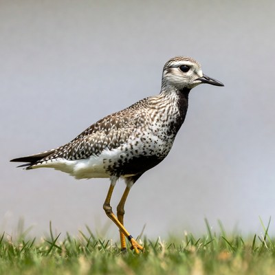 Killdeer standing on grass