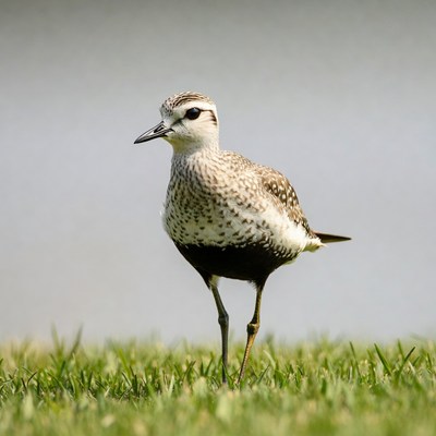 Killdeer standing on green grass