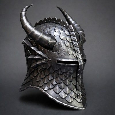 Dragon Horned Medieval Helmet