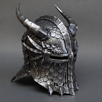 Medieval Dragon Horned Helmet