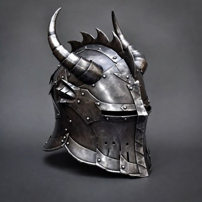 Demonic Spiked Metal Helmet