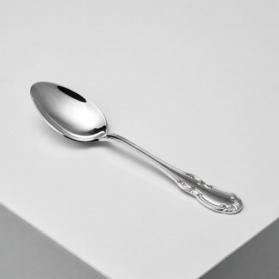 Shiny Silver Serving Spoon