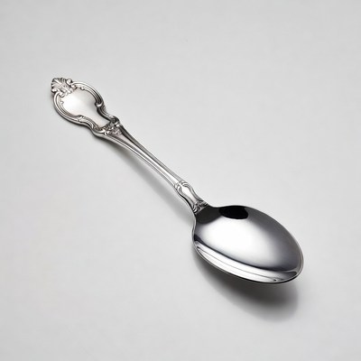 Elegant Silver Serving Spoon