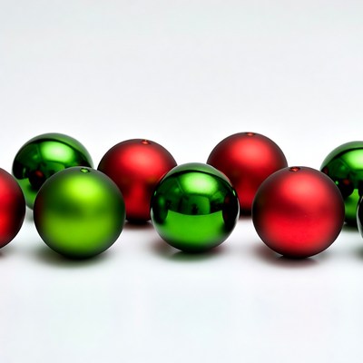 Red and Green Christmas Ornaments