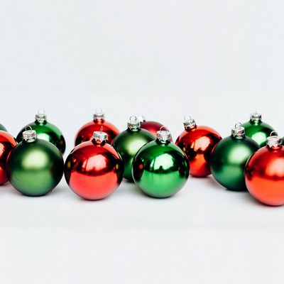 Red and Green Christmas Ornaments