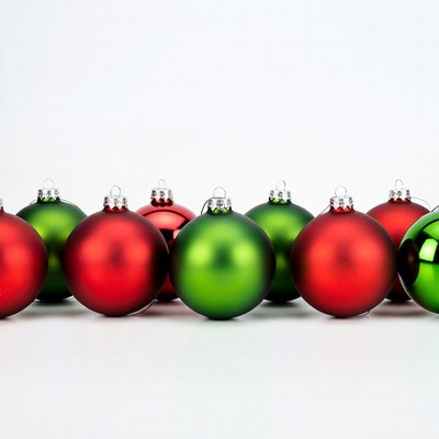 Red and Green Christmas Ornaments