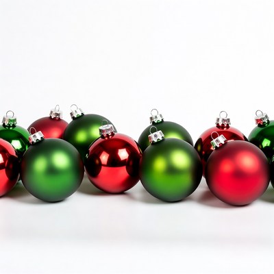 Red and Green Christmas Ornaments