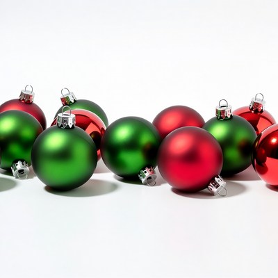 Red and Green Christmas Ornaments