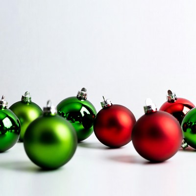 Red and Green Christmas Ornaments