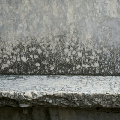 White marble shelf isolated background