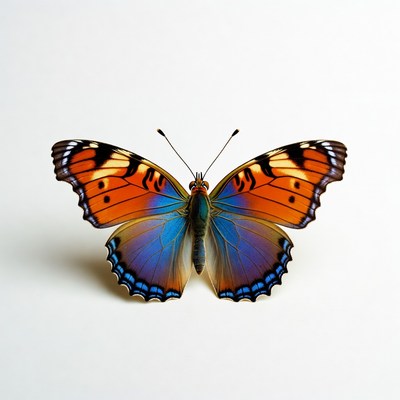Colorful Butterfly on White Background