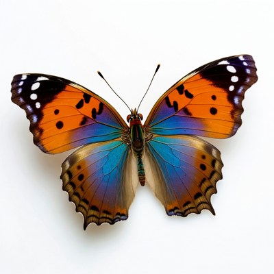 Colorful Morpho Butterfly Wings Spread