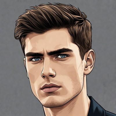 Handsome young man portrait