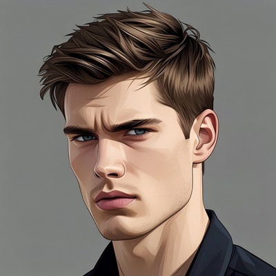 Handsome young man portrait