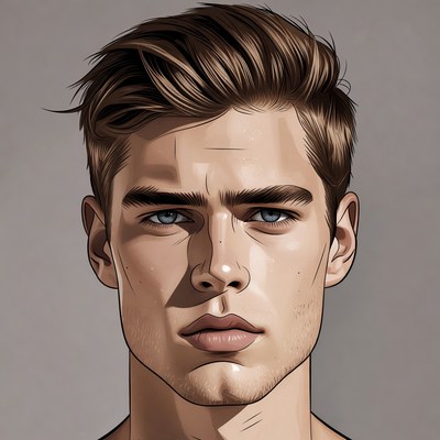 Handsome young man portrait