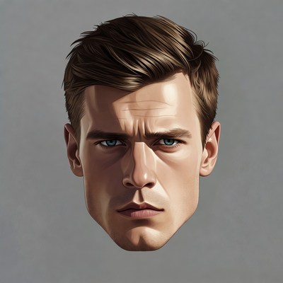 Handsome man with blue eyes