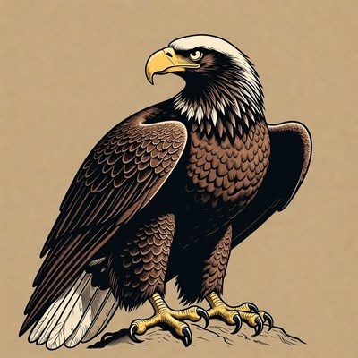 Bald eagle illustration