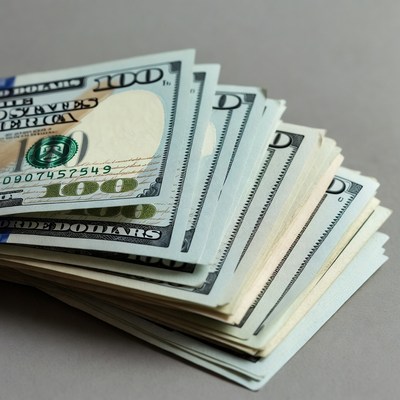 Stack of 100 Dollar Bills