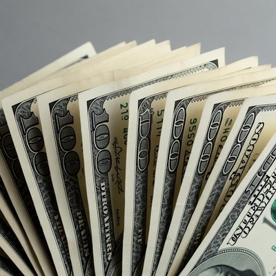 Fan of US Hundred Dollar Bills