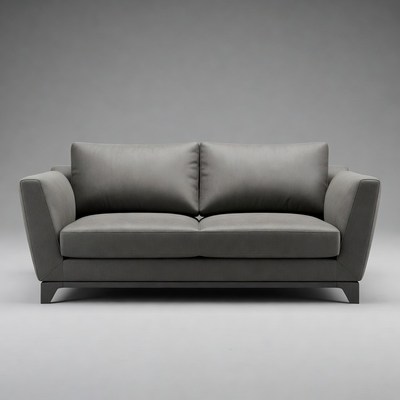 Gray Modern Leather Sofa