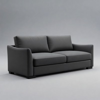 Gray Modern Leather Sofa